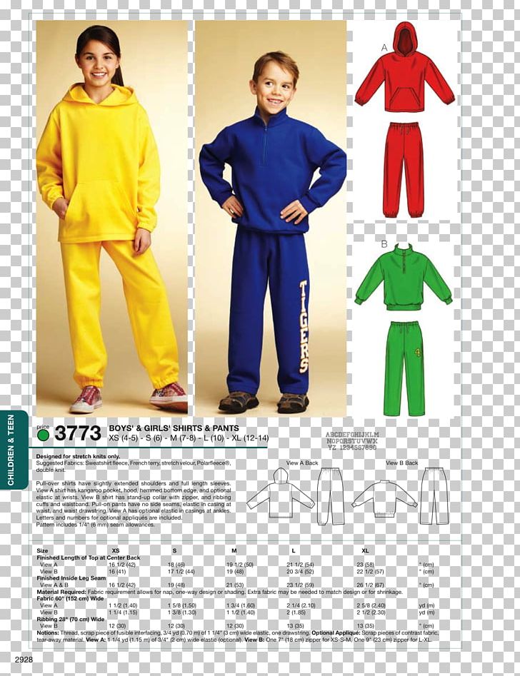Tracksuit T-shirt Clothing Sizes Pattern PNG, Clipart, Butterick Publishing Company, Child, Clothing, Clothing Sizes, Costume Free PNG Download