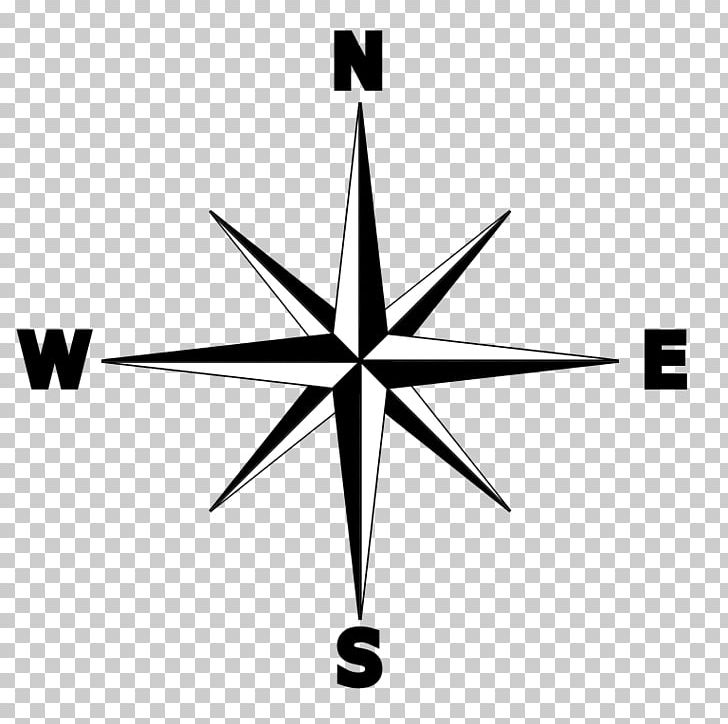 compass rose clipart black and white