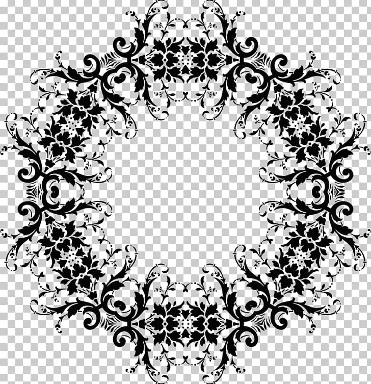 Floral Design Line Art PNG, Clipart, Art, Black, Black And White, Body Jewelry, Circle Free PNG Download