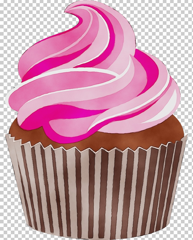 Cupcake Baking Cup Pink Food Icing PNG, Clipart, Baked Goods, Baking, Baking Cup, Buttercream, Cake Free PNG Download