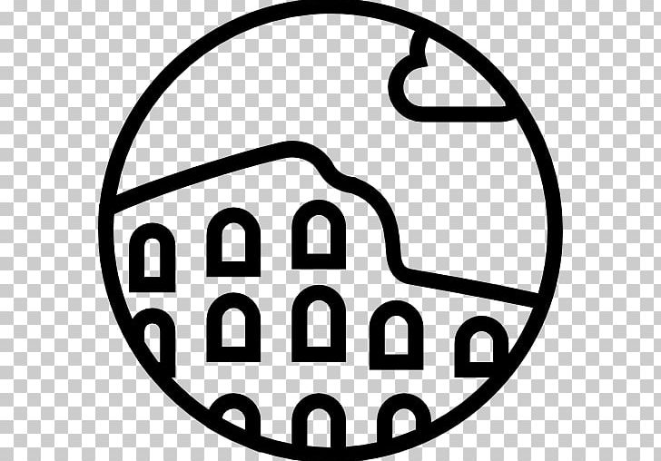 Colosseum Monument Landmark Computer Icons Building PNG, Clipart, Area, Black And White, Brand, Building, Circle Free PNG Download