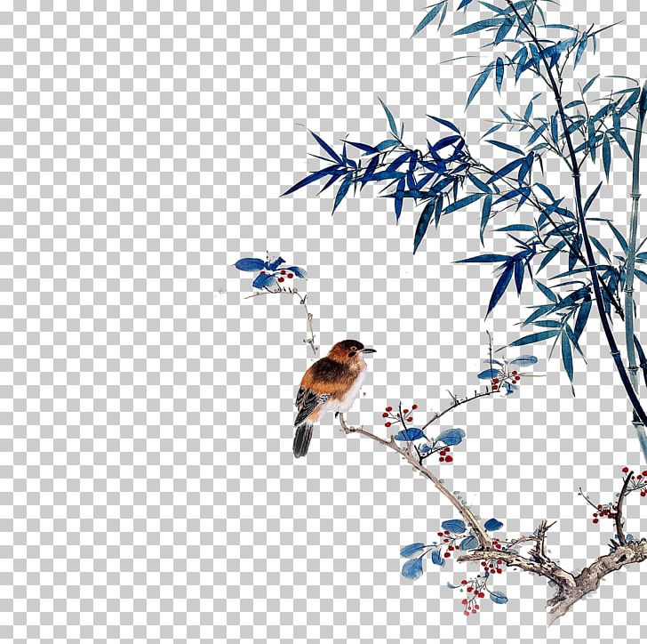 Chinese Painting Watercolor Painting Canvas Art PNG, Clipart, Bamboo, Beak, Bird, Birdandflower Painting, Birds Free PNG Download