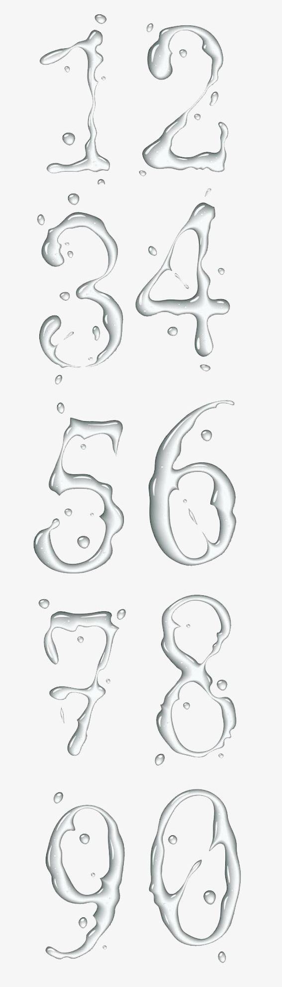 Creative Digital Water Element PNG, Clipart, 123456, Arabic, Arabic Numbers, Creative Clipart, Digital Clipart Free PNG Download