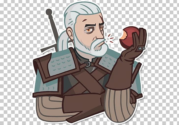 Geralt Of Rivia The Witcher 3: Wild Hunt Sticker Telegram PNG, Clipart, Cartoon, Facial Hair, Fictional Character, Finger, Game Free PNG Download