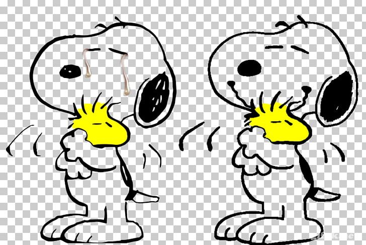 Snoopy Charlie Brown Woodstock Peanuts Hug PNG, Clipart, Area, Art, Beak, Bird, Black And White Free PNG Download