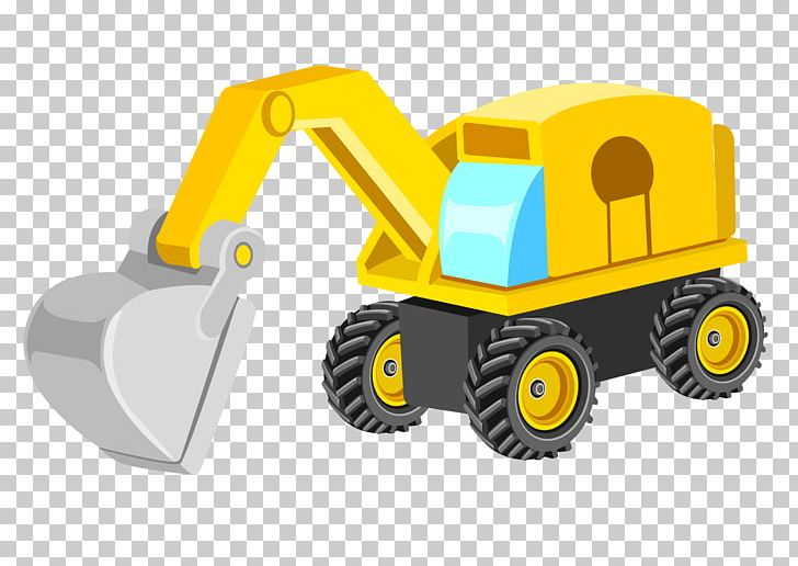 Excavator Bulldozer Backhoe Machine PNG, Clipart, Cartoon Excavator, Construction Equipment, Download, Drawing, Euclidean Vector Free PNG Download