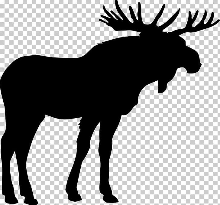 Moose Elk Computer Icons PNG, Clipart, Antler, Black And White, Deer, Desktop Wallpaper, Elk Free PNG Download