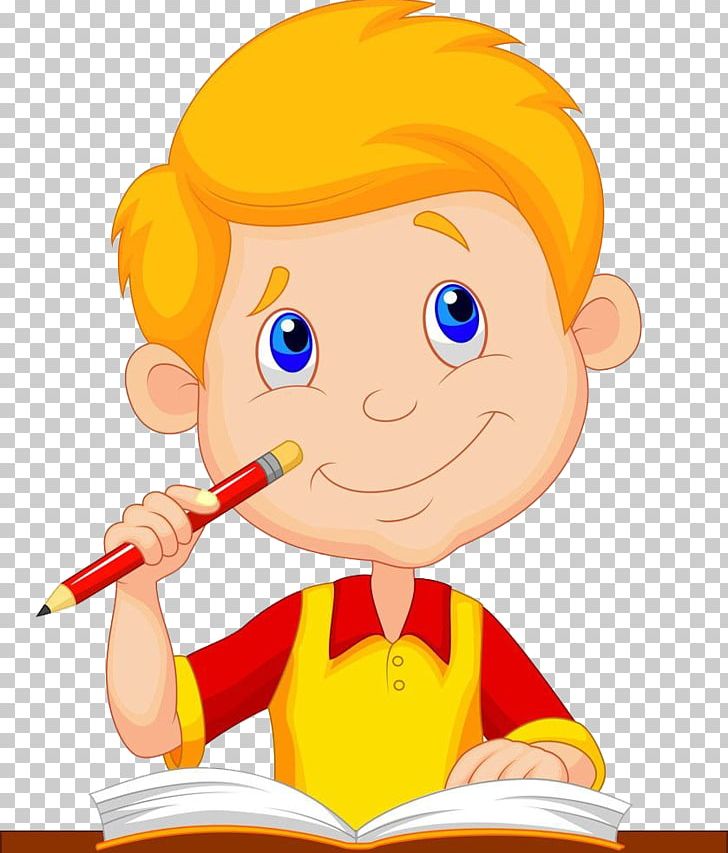Cartoon Study Skills Drawing Illustration PNG, Clipart, Boy, Cheek, Child, Children, Face Free PNG Download