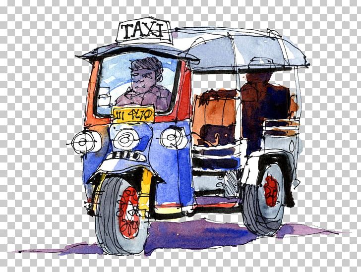Rickshaw Watercolor Painting Drawing Fornies S.A. Sketch PNG, Clipart, Barcelona, Brand, Car, Car, Cars Free PNG Download