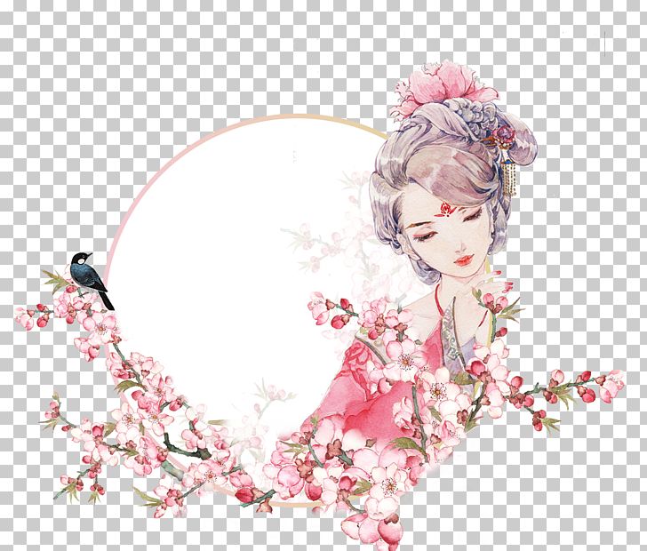 Falling In Love Romance Template Significant Other PNG, Clipart, Blossom, Border, Cherry Blossom, Chinese Style, Flower Arranging Free PNG Download