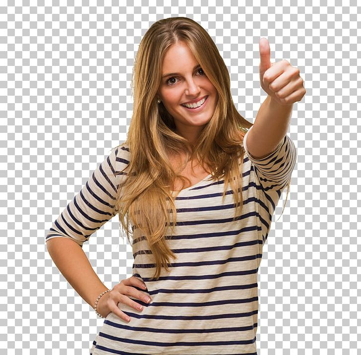 Thumb T-shirt Shutterstock Stock Photography PNG, Clipart, Arm, Blond, Blouse, Brown Hair, Clothing Free PNG Download