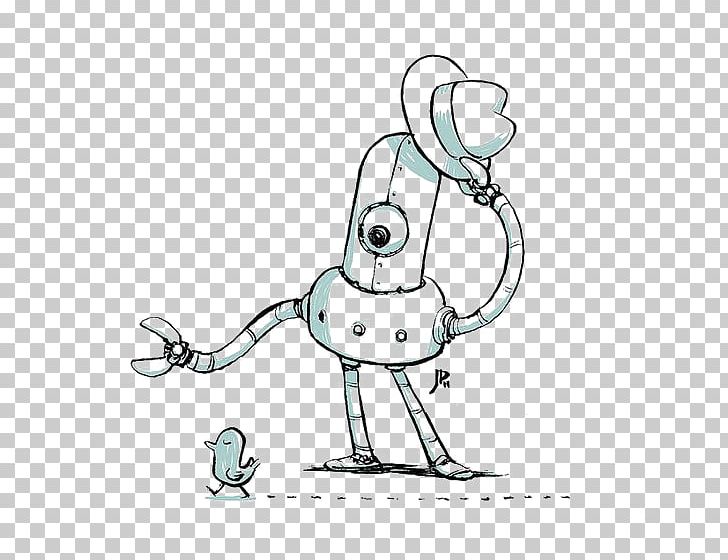 Robot Cartoon Illustration PNG, Clipart, Area, Art, Black And White, Cartoon, Cartoon Robot Free PNG Download