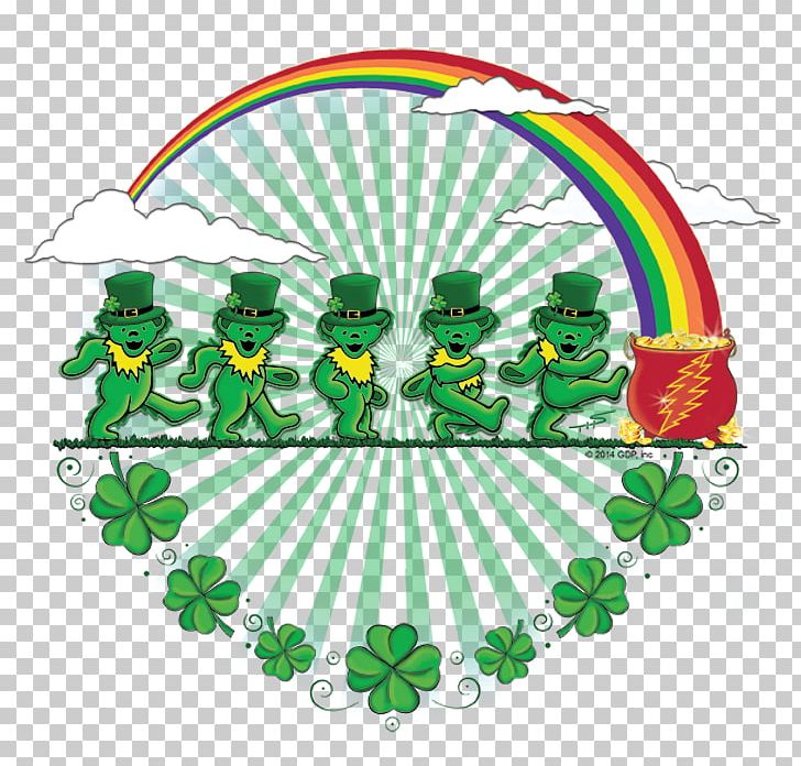 Shamrocked Grateful Dead Saint Patrick's Day Steal Your Face PNG, Clipart, Area, Artwork, Branch, Circle, Festival Free PNG Download
