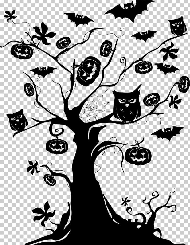 The Halloween Tree PNG, Clipart, Art, Black And White, Branch, Depositphotos, Drawing Free PNG Download