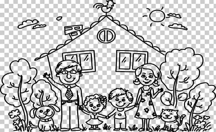 Family Employee Benefits House Home Sales PNG, Clipart, Art, Black And White, Business, Cartoon, Child Free PNG Download