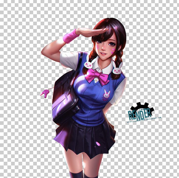 Overwatch D.Va Rendering PNG, Clipart, Artist, Brown Hair, Character, Clothing, Computer Software Free PNG Download