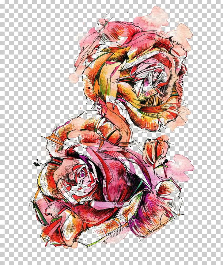 Rose Watercolor Painting Drawing PNG, Clipart, Art, Cartoon, Cartoon Rose, Color, Drawing Free PNG Download
