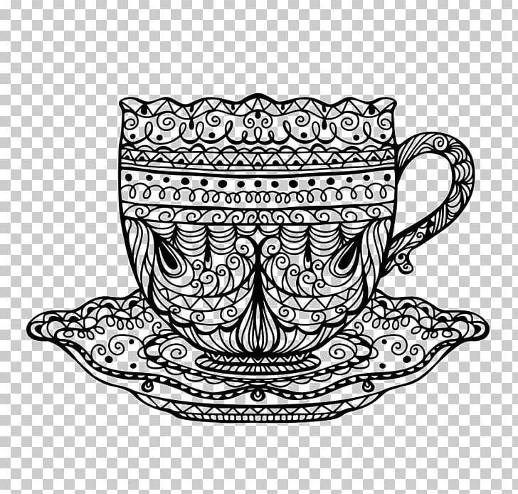 Tea Party Teacup Teapot Coffee PNG, Clipart, Artwork, Black And White, Black Tea, Coffee, Coffee Cup Free PNG Download