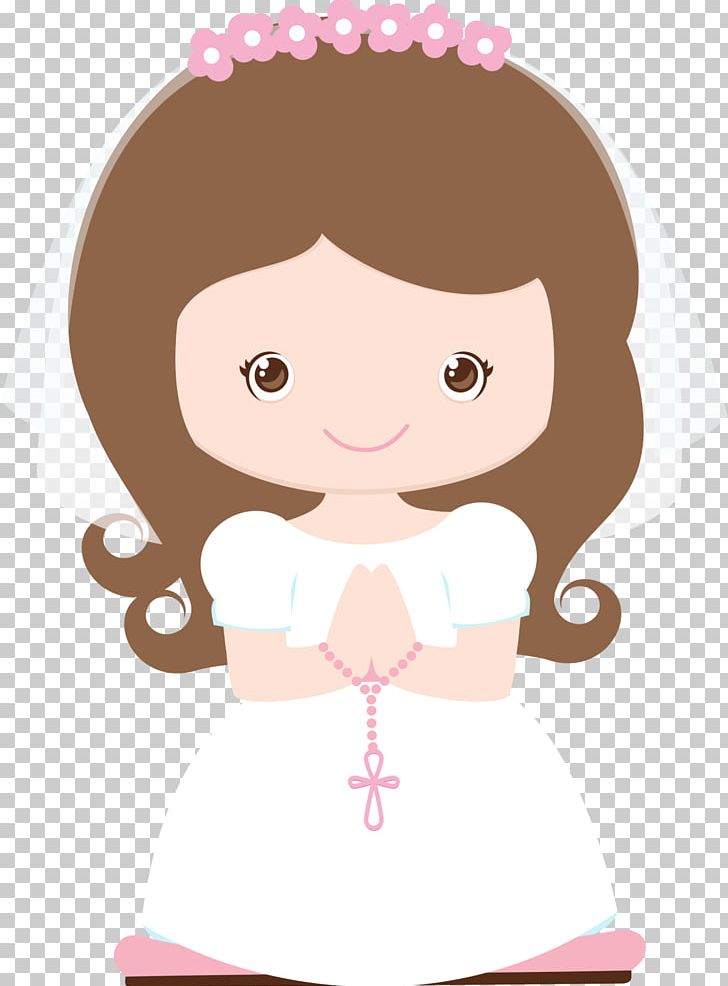 First Communion Eucharist Child Baptism PNG, Clipart, Baptism, Beauty, Brown Hair, Cartoon, Cheek Free PNG Download