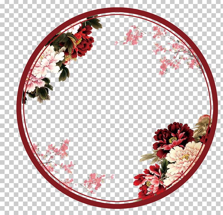 Flower Circle Wreath PNG, Clipart, Blue, Circle, Circle Woth Ferns, Clip Art, Dinnerware Set Free PNG Download