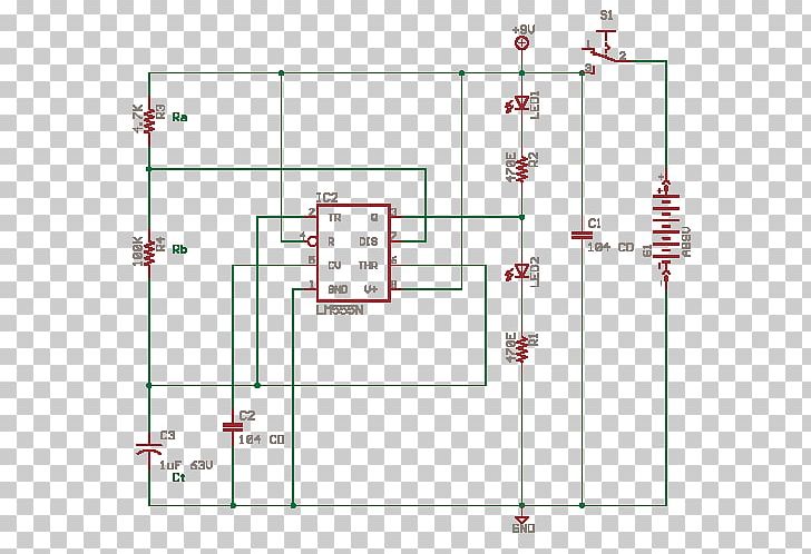 Astable Multivibrator 555 Timer IC Electronics PNG, Clipart, 555 Timer Ic, Angle, Area, Diagram, Drawing Free PNG Download