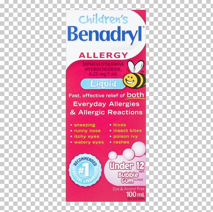 Benadryl Allergy Child Diphenhydramine Itch PNG, Clipart, Allergy, Antihistamine, Benadryl, Child, Cough Medicine Free PNG Download