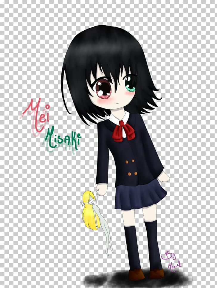 Mei Misaki Chibi Anime YouTube PNG, Clipart, Anime, Another, Black Hair, Brown Hair, Cartoon Free PNG Download