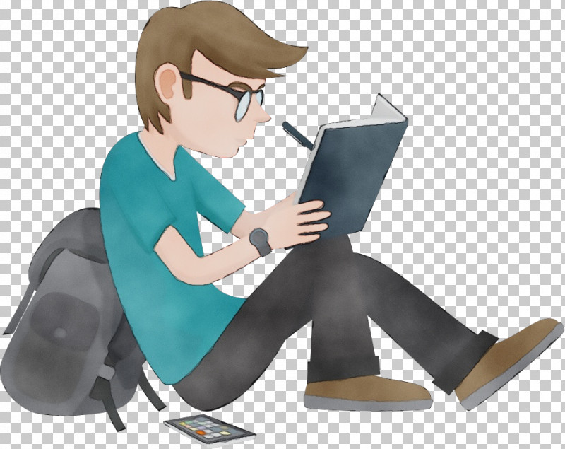 Cartoon Job Sitting Reading Animation PNG, Clipart, Animation, Cartoon, Job, Learning, Paint Free PNG Download