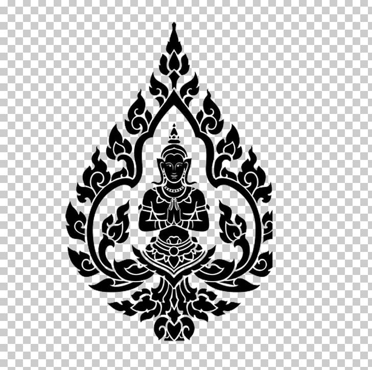 Wall Decal Sticker Buddhism PNG, Clipart, Black And White, Buddhism, Buddhist, Buddhist Pattern, Decal Free PNG Download