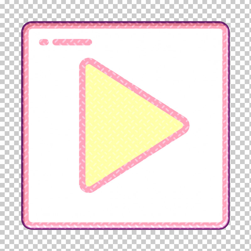 Play Icon UI Icon Right Icon PNG, Clipart, Label, Pink, Play Icon, Rectangle, Right Icon Free PNG Download