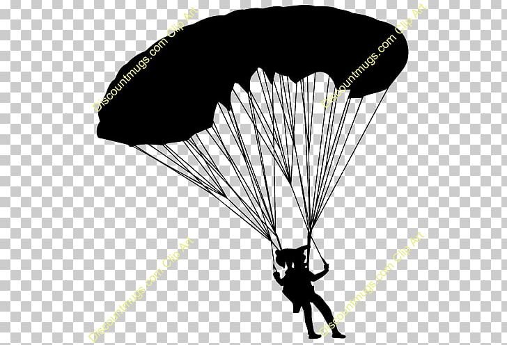 Parachute Parachuting Black And White PNG, Clipart, Air Sports, Black And White, Clip Art, Grass, Line Free PNG Download