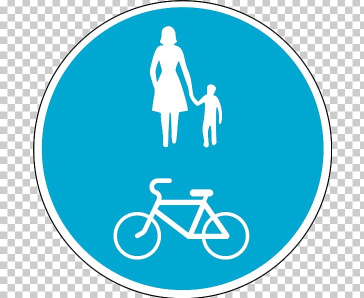 Traffic Sign Bicycle Road Pedestrian PNG, Clipart, Bicycle, Blue, Brand, Circle, Cycling Free PNG Download