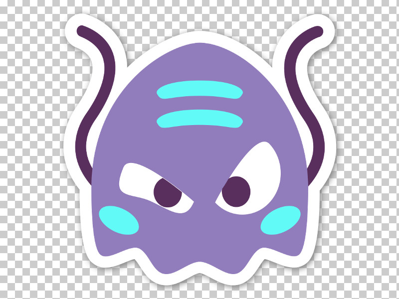 Violet Purple Head Cartoon Sticker PNG, Clipart, Cartoon, Head, Purple, Smile, Sticker Free PNG Download