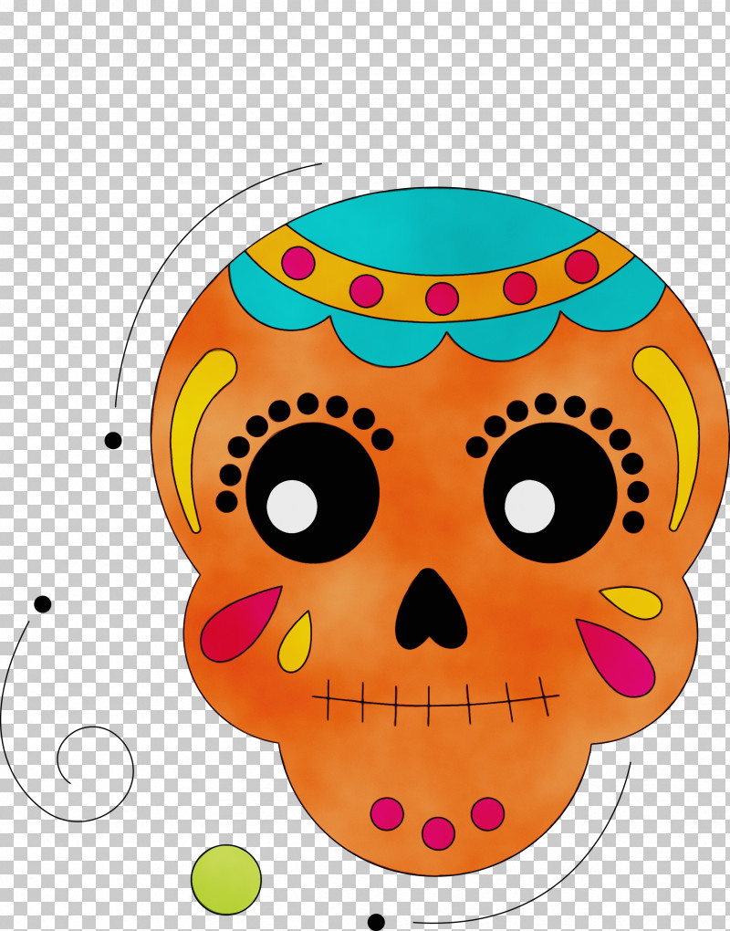 Yellow Smiley PNG, Clipart, Calavera, La Calavera Catrina, Paint, Smiley, Sugar Skull Free PNG Download