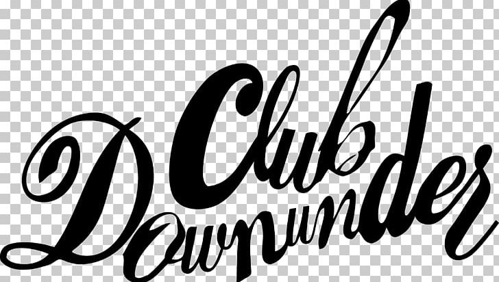 Club Downunder Logo Graphic Design Drawing PNG, Clipart, Area, Art, Black And White, Brand, Calligraphy Free PNG Download