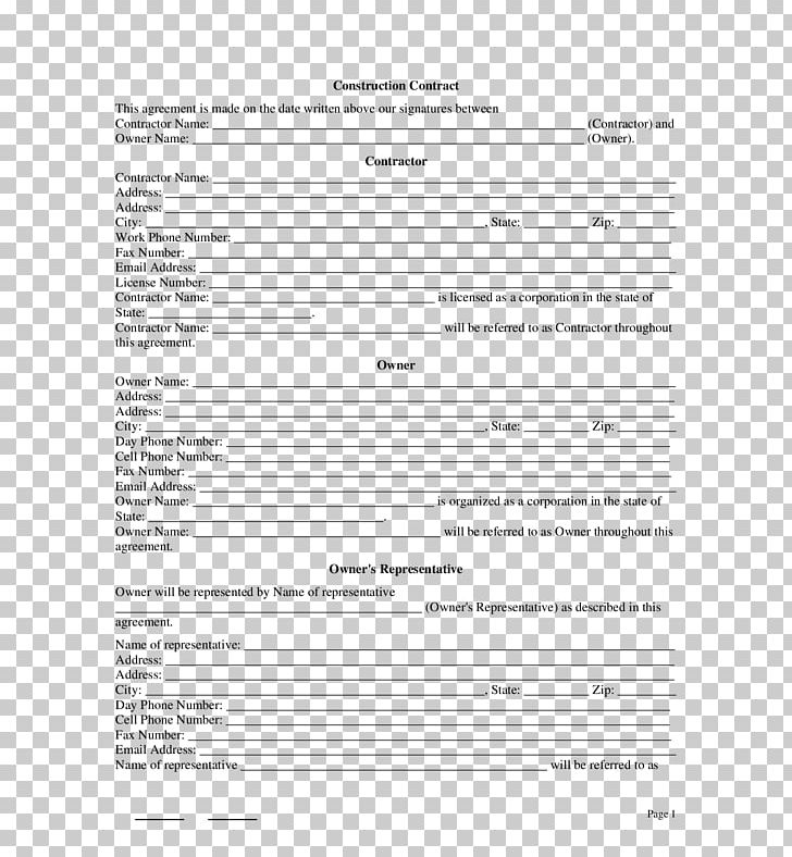 Construction Contract Template PDF Architectural Engineering PNG, Clipart, Angle, Architectural Engineering, Area, Business, Construction Contract Free PNG Download