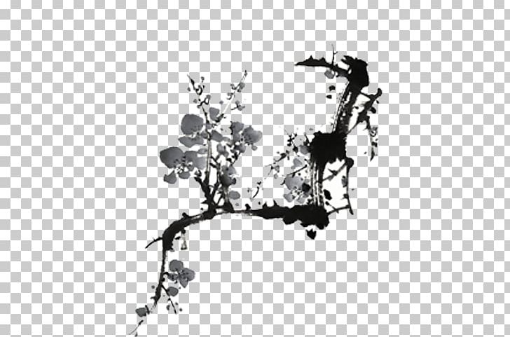 Ink Wash Painting Ameixeira PNG, Clipart, Art, Bla, Branch, China, Chinese Painting Free PNG Download