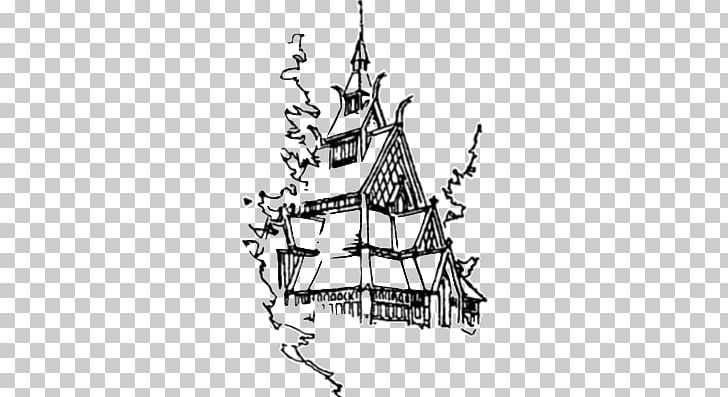 Chapel In The Hills Borgund Stave Church Drawing PNG, Clipart, Architecture, Art, Black And White, Chapel, Christmas Tree Free PNG Download