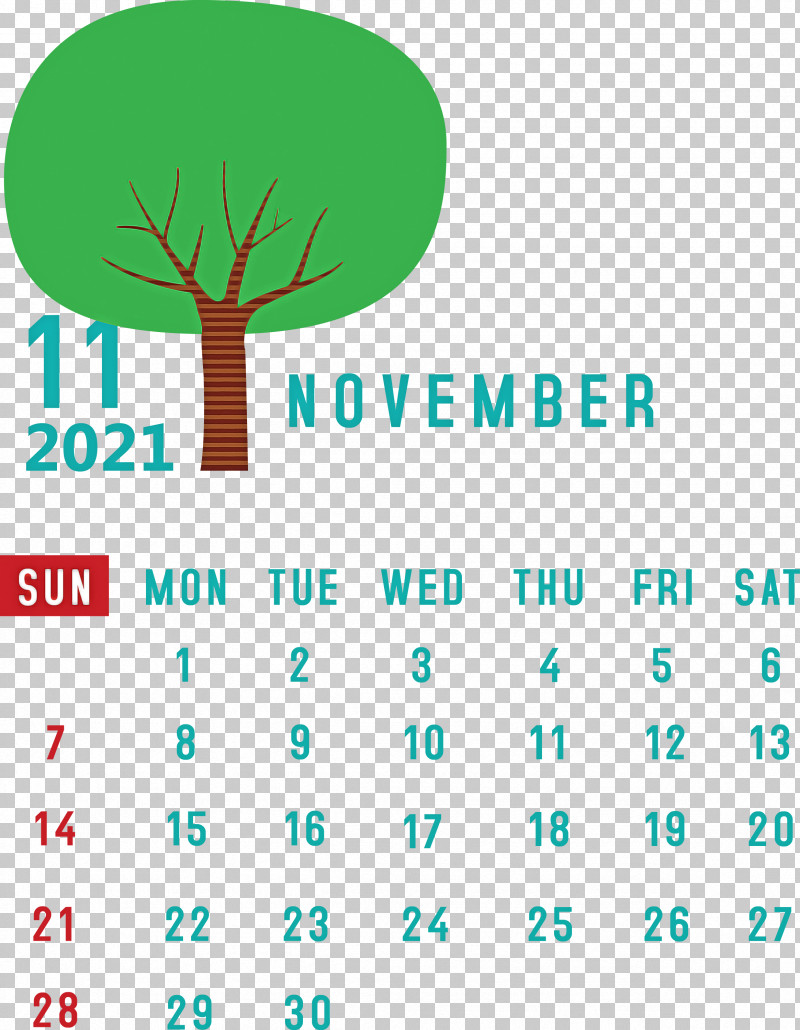 November 2021 Calendar November 2021 Printable Calendar PNG, Clipart, Diagram, Geometry, Green, Leaf, Line Free PNG Download