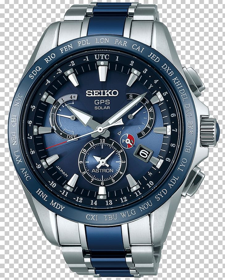 Astron Seiko GPS Watch GPS Navigation Systems PNG, Clipart, Accessories, Bracelet, Brand, Electric Blue, Electronics Free PNG Download