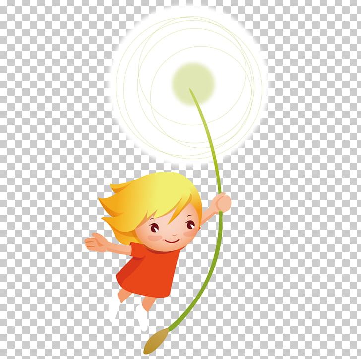 Dandelion Cartoon Illustration PNG, Clipart, Child, Computer Wallpaper, Download, Fictional Character, Flower Free PNG Download