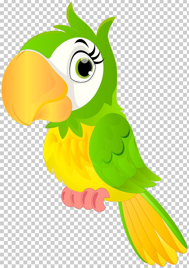 Cute and Adorable Cartoon Green Parrot · Creative Fabrica