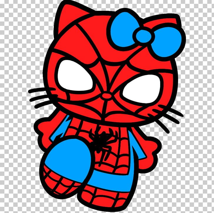 Spider-Man Hello Kitty Drawing Art PNG, Clipart, Area, Art, Artwork, Coloring Book, Decal Free PNG Download