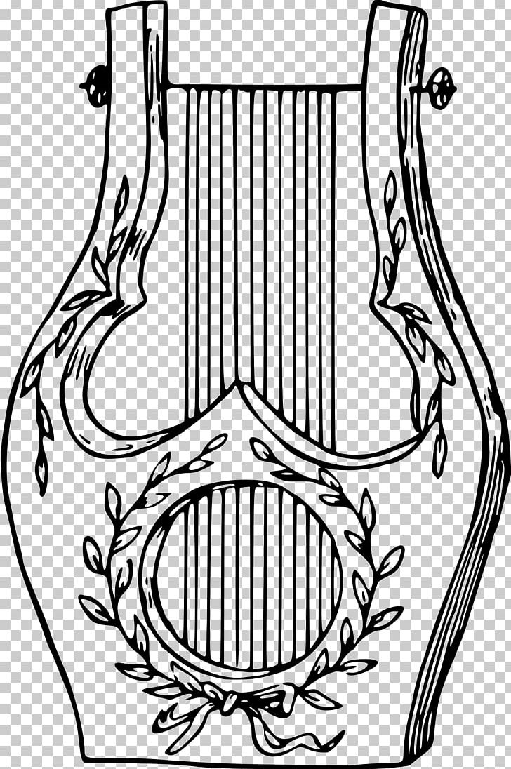 Musical Instruments Lyre Drawing PNG, Clipart, Ancient Monastery, Ancient Music, Black And White, Chelys, Drawing Free PNG Download