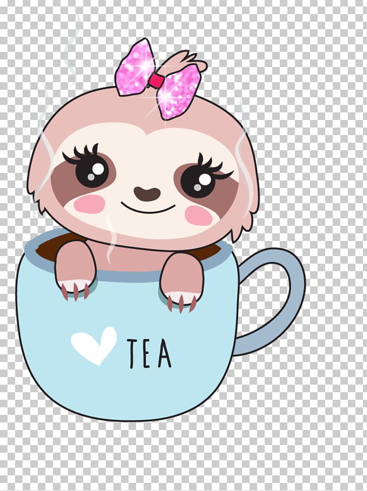 Sloth Paper Tea Sticker PNG, Clipart, Bubble Tea, Cartoon, Character, Cheek, Com Free PNG Download