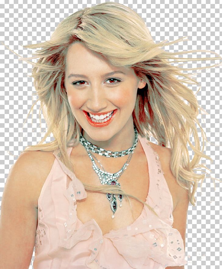 Ashley Tisdale Model Blond Feathered Hair Layered Hair Png
