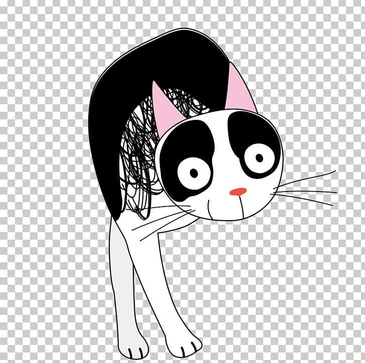 Cat Whiskers Cartoon PNG, Clipart, Animals, Animation, Art, Black, Black And White Free PNG Download