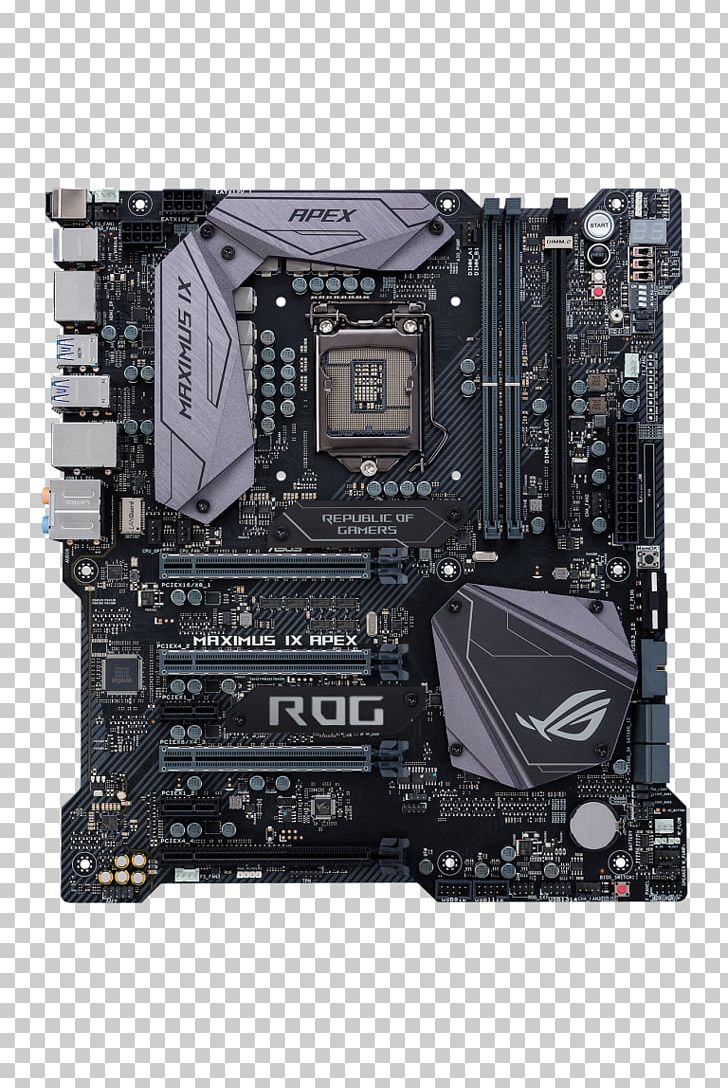 Intel Motherboard ASUS ROG Maximus IX Apex LGA 1151 ATX PNG, Clipart, Asus, Central Processing Unit, Computer Hardware, Electronic Device, Electronics Free PNG Download