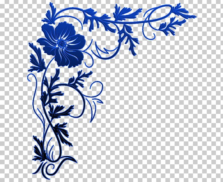 Floral Design Ping PNG, Clipart, Artwork, Black And White, Blue, Branch, Cobalt Blue Free PNG Download