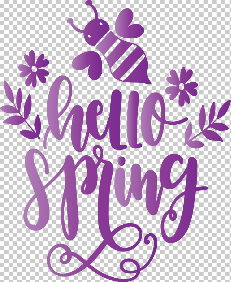 Hello Spring Spring PNG, Clipart, Hello Spring, Plant, Purple, Spring, Text Free PNG Download